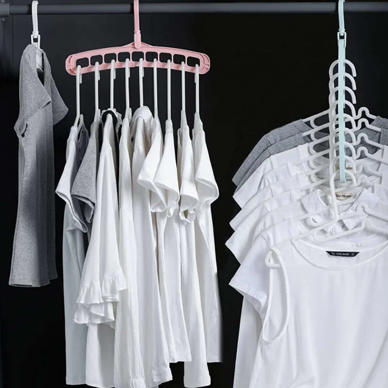 Многофункциональная круглая вешалка для одежды органайзер сушилка пластиковый