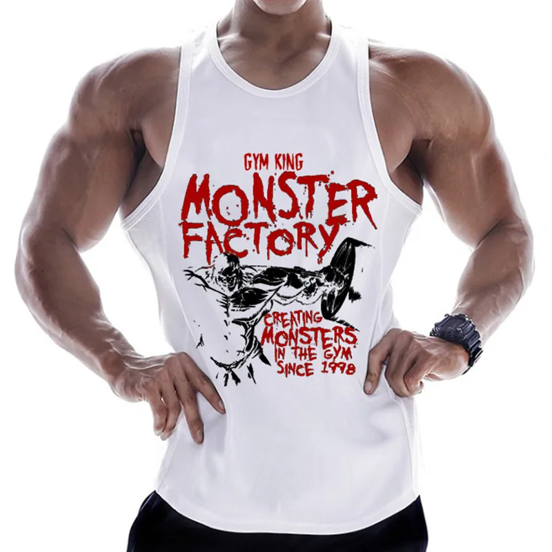 

HETUAF men's bodybuilding vest gym workout sleeveless top 2019 new men's cotton clothing fashion vest undershirt