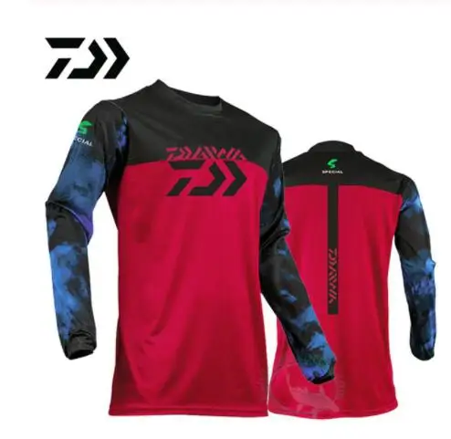 

4 Colors 2021 New Style Daiwa Men Fishing Clothes UV Protection Moisture Wicking Quick-drying Breathable Fishing Shirts