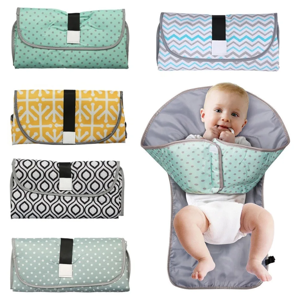 

Portable Diaper Changing Pad Clutch for Newborn Foldable Clean Hands Changing Station Kit Soft Flexible Travel Mat Baby Care