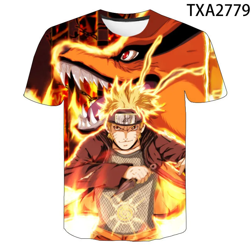 

Summer New Men's and Women's T-Shirts 3D Printing Japanese Anime Sasuke Children's Fashion Casual Top