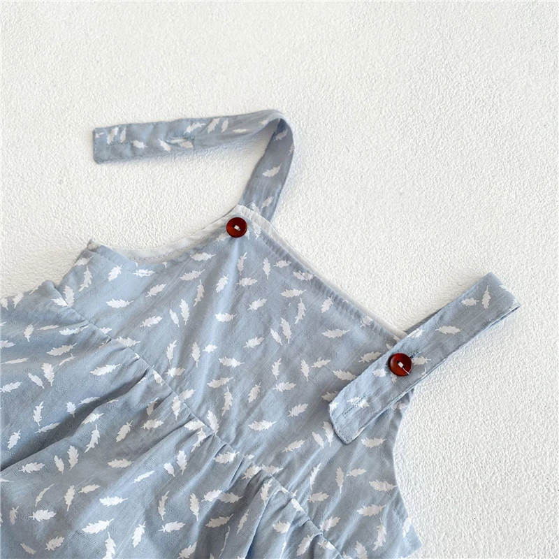 

2021 Baby Girl Clothes for Newborns Print Suspender Romper Dress Summer New Cotton Jumpsuit Kids Clothes Girls 0-3 Years