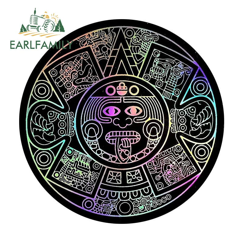 

EARLFAMILY 13cm x 13cm for Aztec Calendar Mexico Car Sticker Vinyl Waterproof Decal Window Bumper Car Accessories No Reflective
