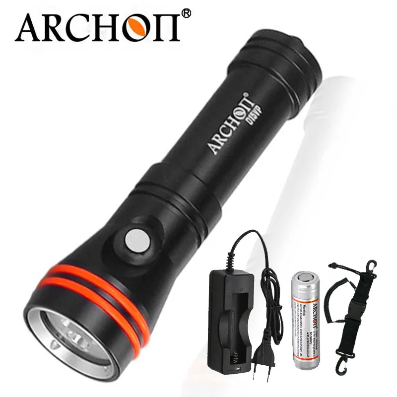 Set 3 type Карманный фонарик для дайвинга ARCHON D15VP 100M Diver Дайвинг видео светильник белый красный* Светодиодный фонарь 1300 люмен подводный светильник 18650 батарея - Испускаемый цвет: Set 3 type