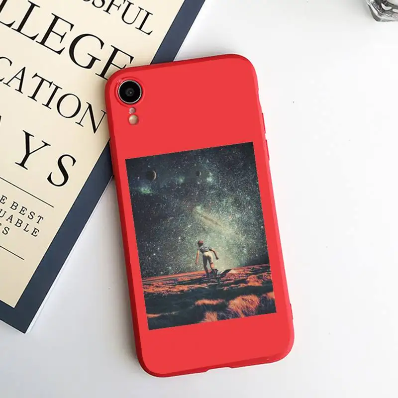 

Interesting cosmic art Phone Case Candy Color for iPhone 6 7 8 11 12 s mini pro X XS XR MAX Plus