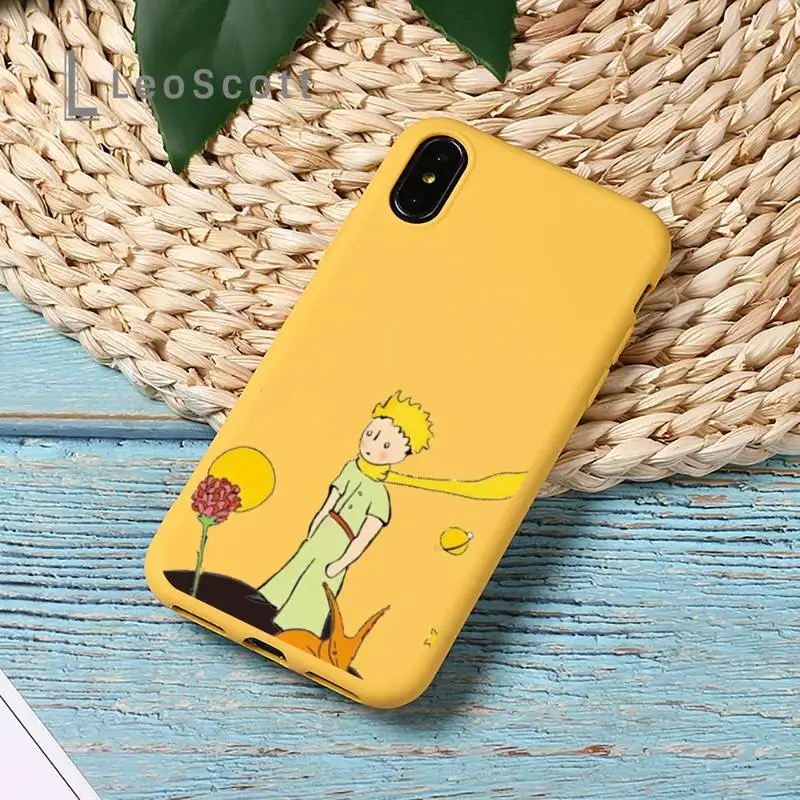 

Lovely Cartoon The Little Prince Phone Case Candy Color for iPhone 11 12 pro XS MAX 8 7 6 6S Plus X SE 2020 XR