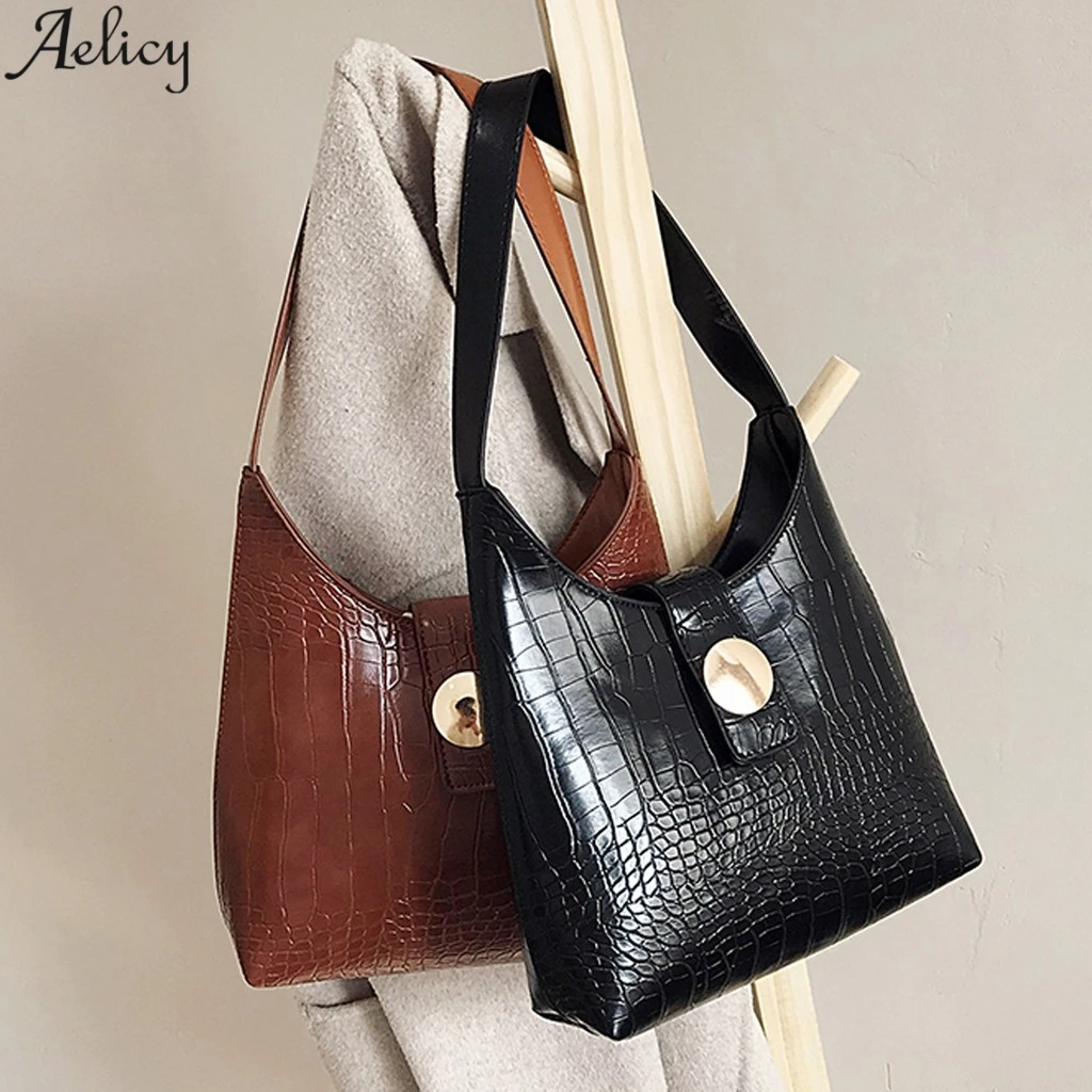 Aelicy модная женская одноцветная Большая вместительная кожаная сумка на плечо