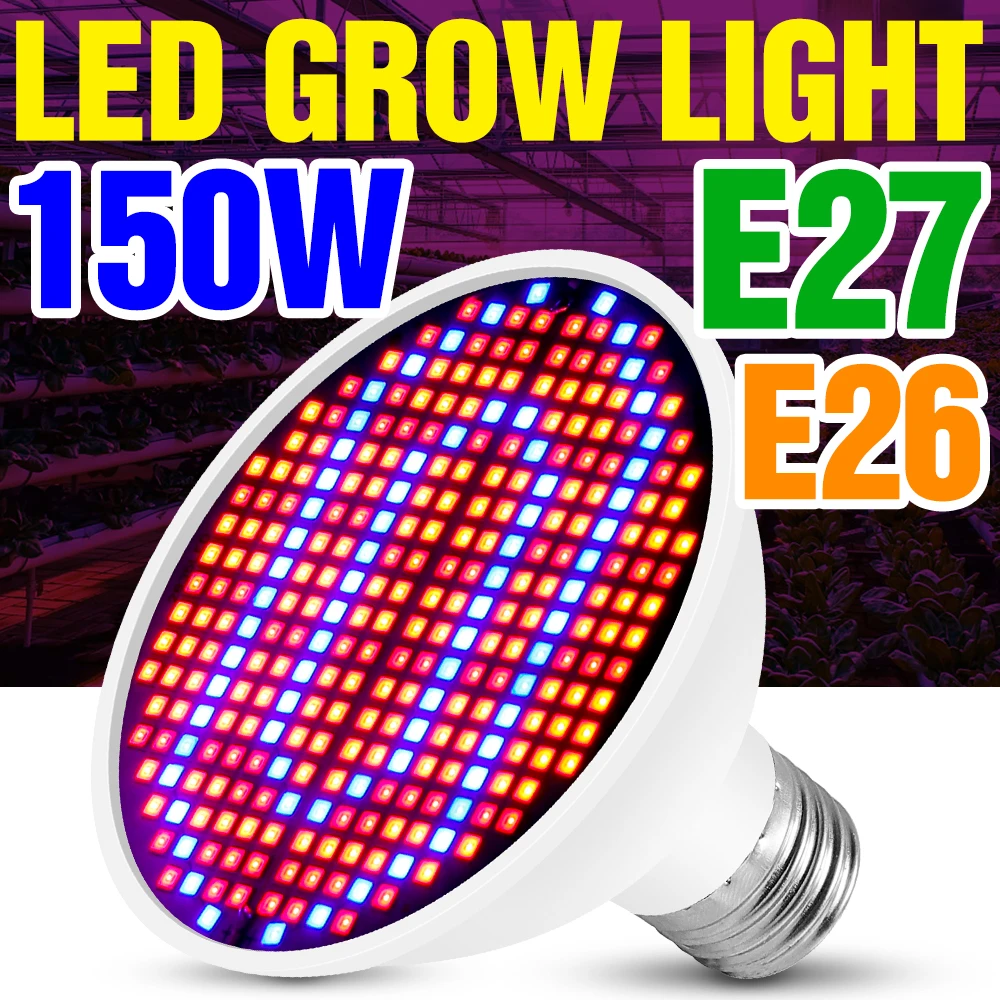 

60 126 200leds E27 Full Spectrum LED lamp for plants growing light Bulb Seedling 220V 110V indoor plant light grow tent SMD2835