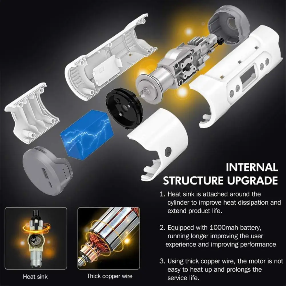 Online Mini Compresor De Aire Portátil, Inflador De Mano, 1000mAh, 150PSI, 12V, Bomba De Aire Eléctrica Para Neumáticos De Motocicleta Y Coche
