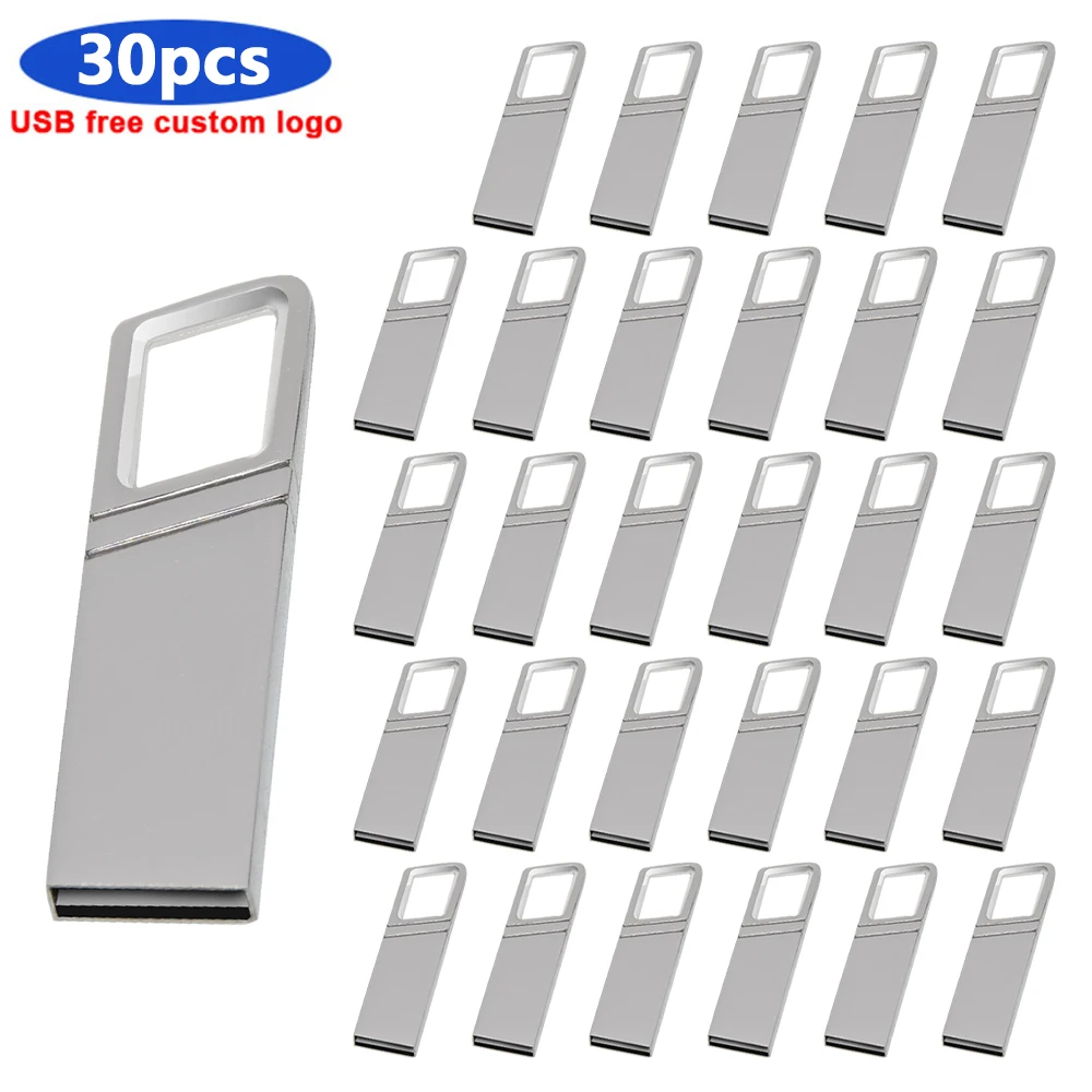 

30pcs free logo USB 2.0 Flash Drive 16GB 32GB pen drive 32GB 64gb Cle Usb 4GB 8GB menory stick external storage for wedding gift