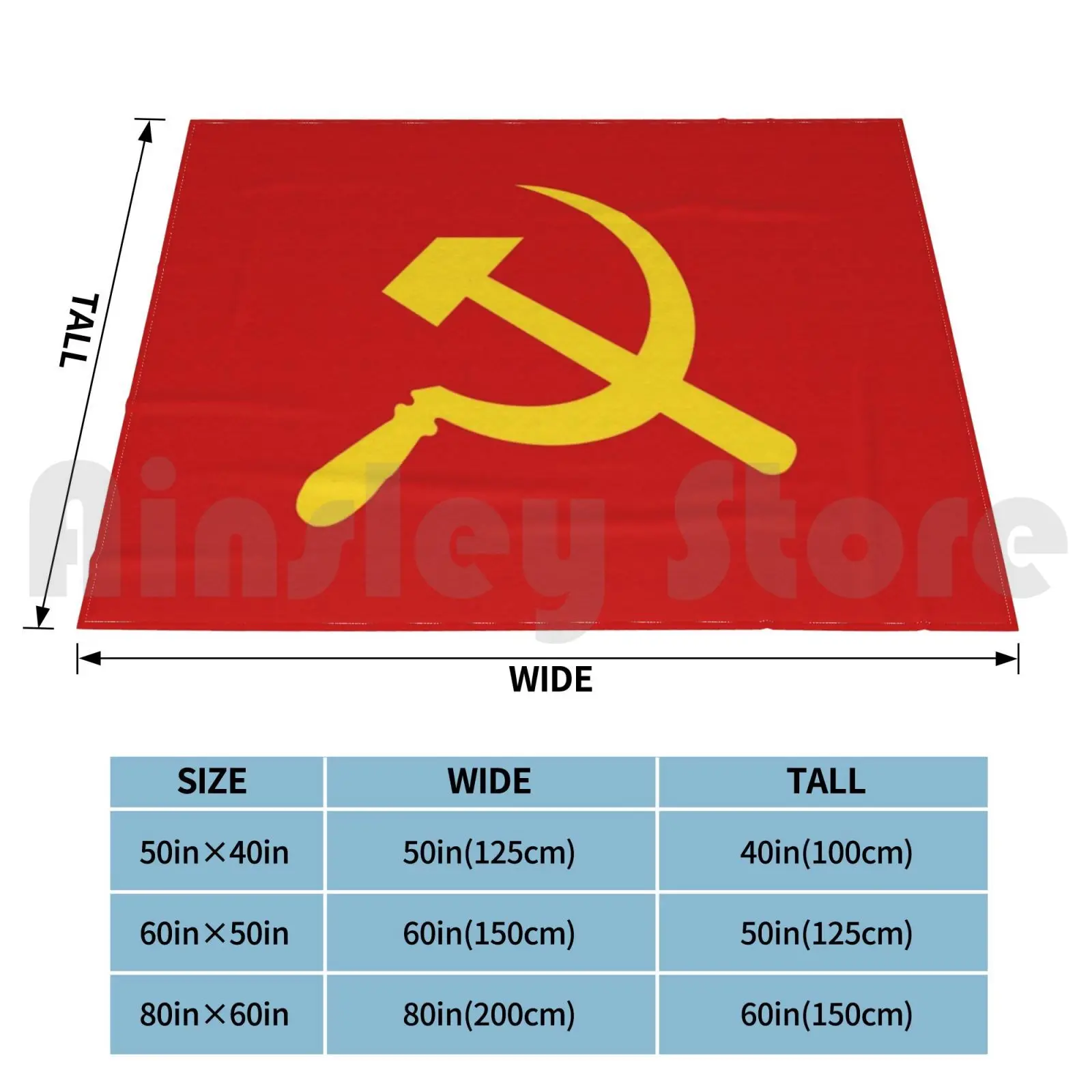 Одеяло с молотом и серпом модное индивидуальное молоток серп Россия Советский