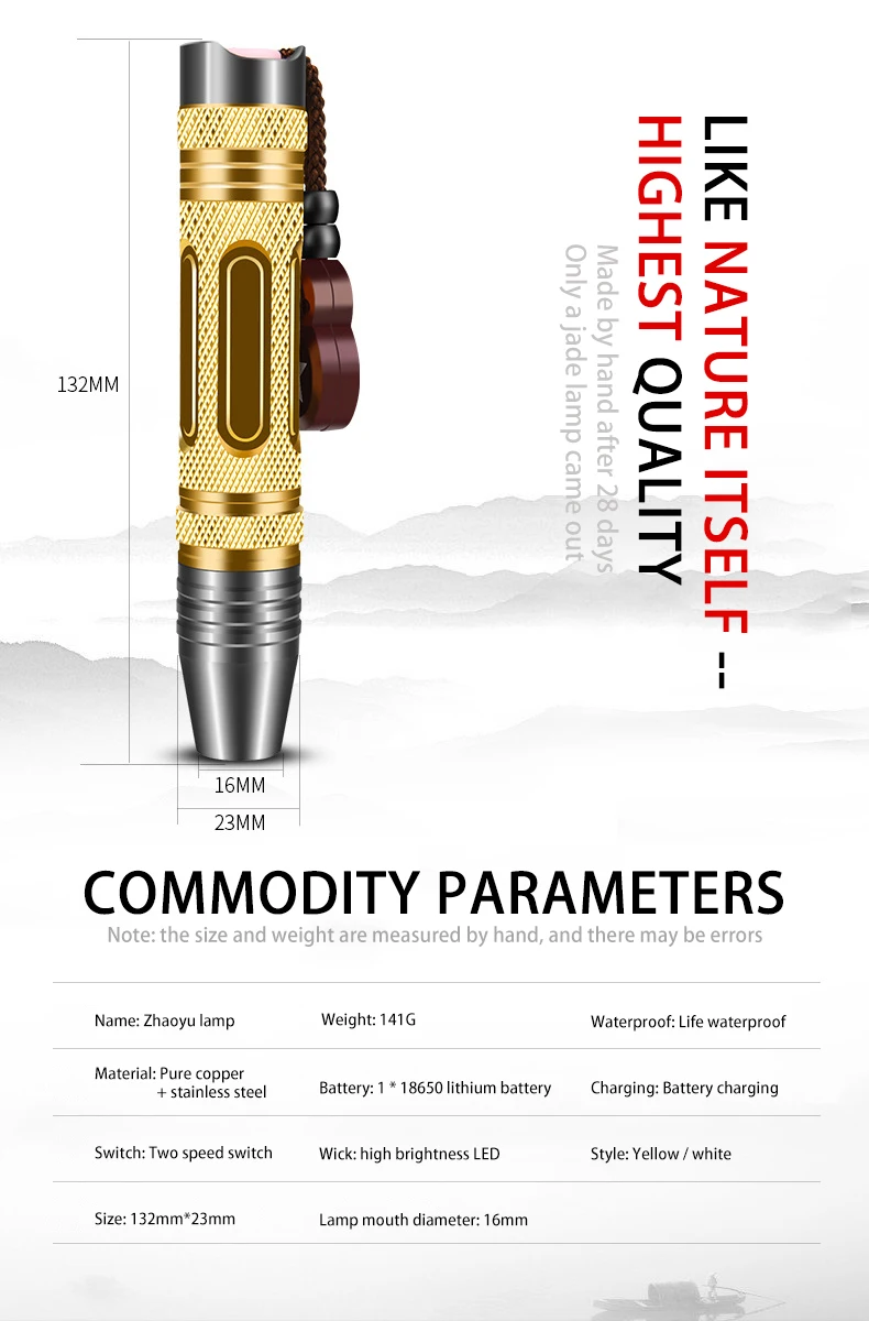 

Strong Light Flashlight Emerald Special Purple Light Beeswax Professional Testing To See Amber Jewelry Wenwan