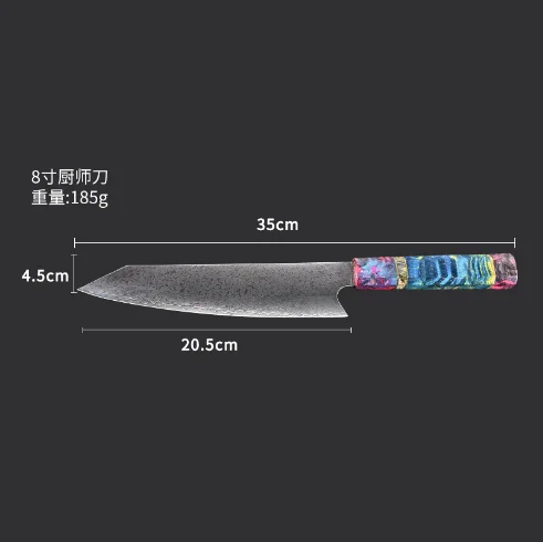 2019 новый дизайн ножи накири шеф-повара 67 слоев японский нож из дамасской стали