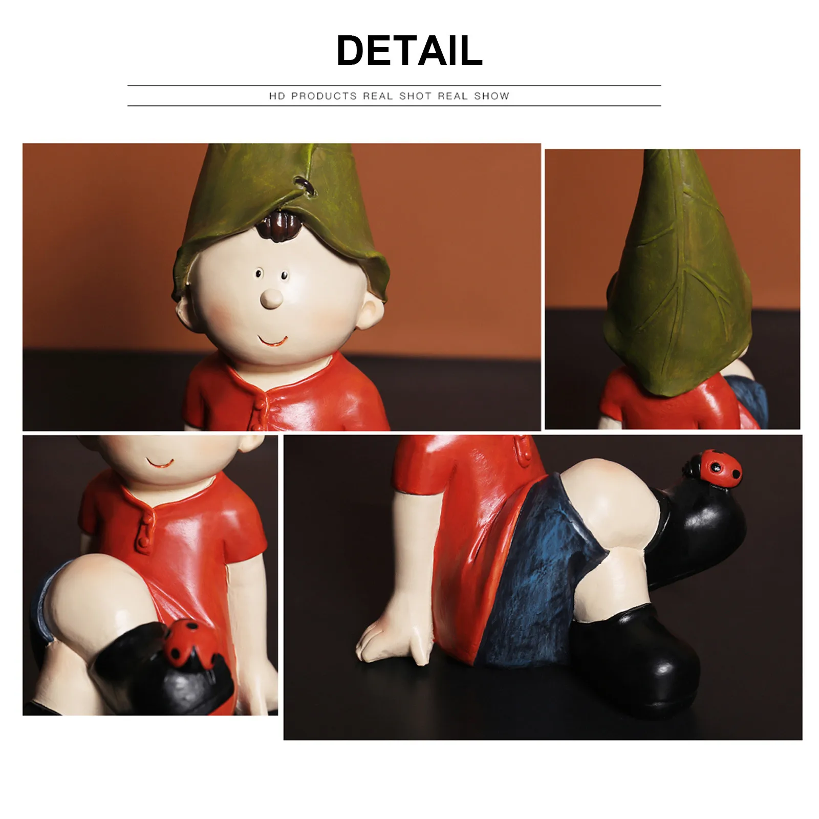 Полимерные украшения Elves Thinking Декор для дома и улицы статуя медитации полимерная