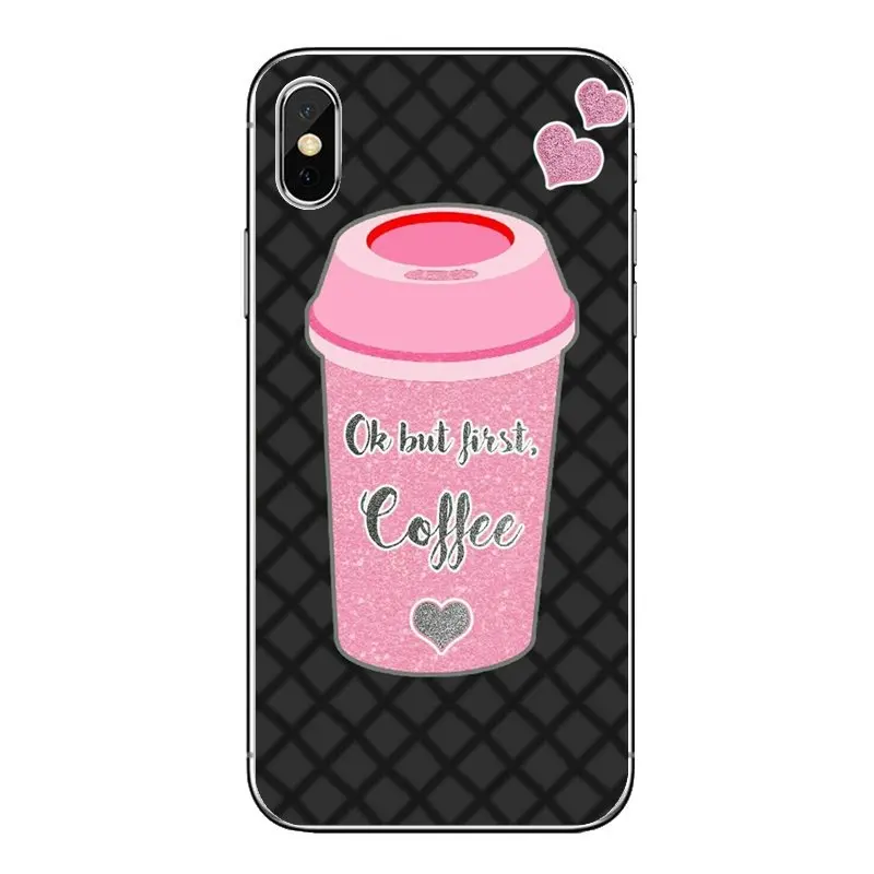 Розовые Обои кофейного цвета для iPod Touch iPhone 4 4S 5 5S 5C SE 6 6S 7 8 X XR XS Plus MAX прозрачные