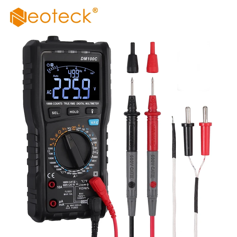 Цифровой мультиметр Neoteck 9999 отсчетов True RMS DMM VFC емкость AC/DC тестер напряжения и