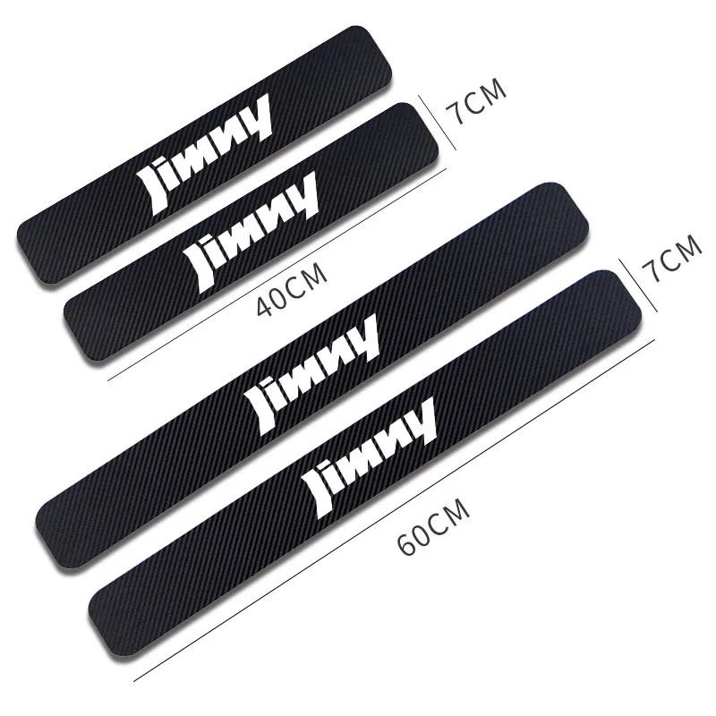 4 шт. автомобильные наклейки порог двери Виниловый протектор для Suzuki JIMNY