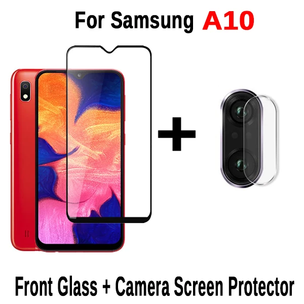 For Samsung A10 Для samsung Galaxy A50 A40 A70 A30 A20 A10 защита экрана и камеры закаленное стекло для samsung A 50 70 40 Защитная стеклянная пленка - Цвет: For Samsung A10