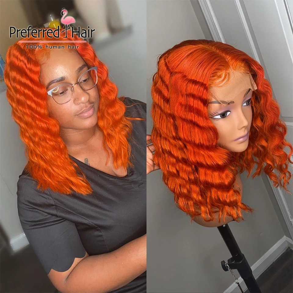 Предпочтительный парик Боб с глубокой волной предварительно выщипанные