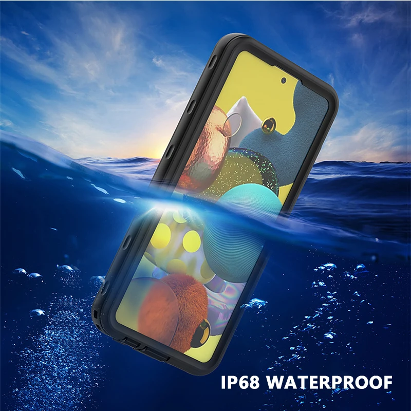 

1 Pcs Black Transparent Waterproof Mobile Phone Shell High Quality TPU+PC Diving Protective Cover For Samsung Galaxy A51 4G 5G