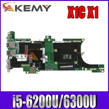 01LV446 01AY094 01AY092 For Lenovo ThinkPad X1C X1 Carbon 5th Laptop motherboard DX120 NM-B141 With CPU I5-6200U/6300U 8GB-RAM