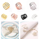 1 шт. Творческий металлическая для салфеток Кольца Держатели для салфеток с пряжкой Свадебная вечеринка ужин Рождество украшение стола