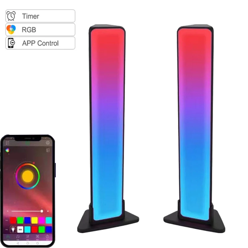 

LED Smart Light Bars RGB Sound Control Pickup Rhythm Light Bluetooth-connection APP Music Atmosphere Stage Lamp For PC TV Decor