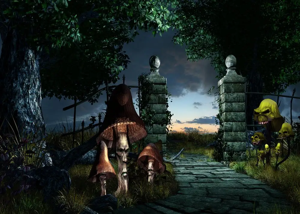 

Photography Backdrops Halloween Party terrorist Mushroom Personalized Photographic Backgrounds Photocall For Photo Studio