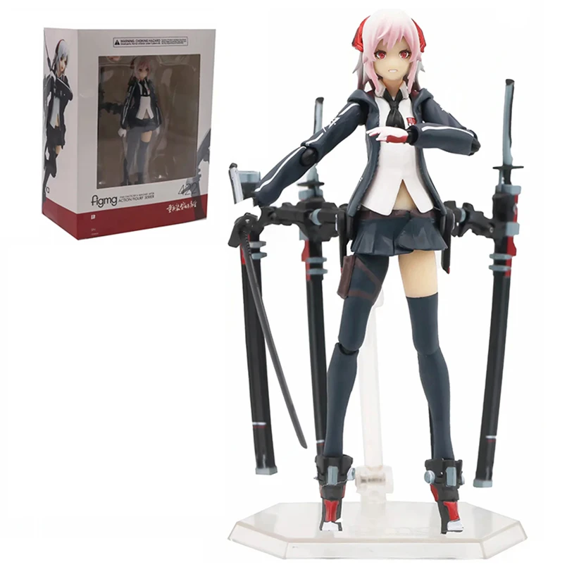 

17cm Heavily Armed High School Girls Shi Anime Figure #422 Shi Sexy Girl Action Figure Movable Figurine Collectible Model Toys