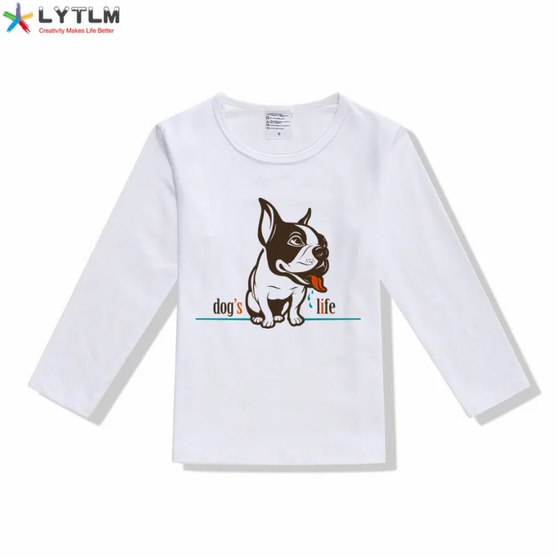 LYTLM футболки для девочек с принтом животных топы длинным рукавом подростков