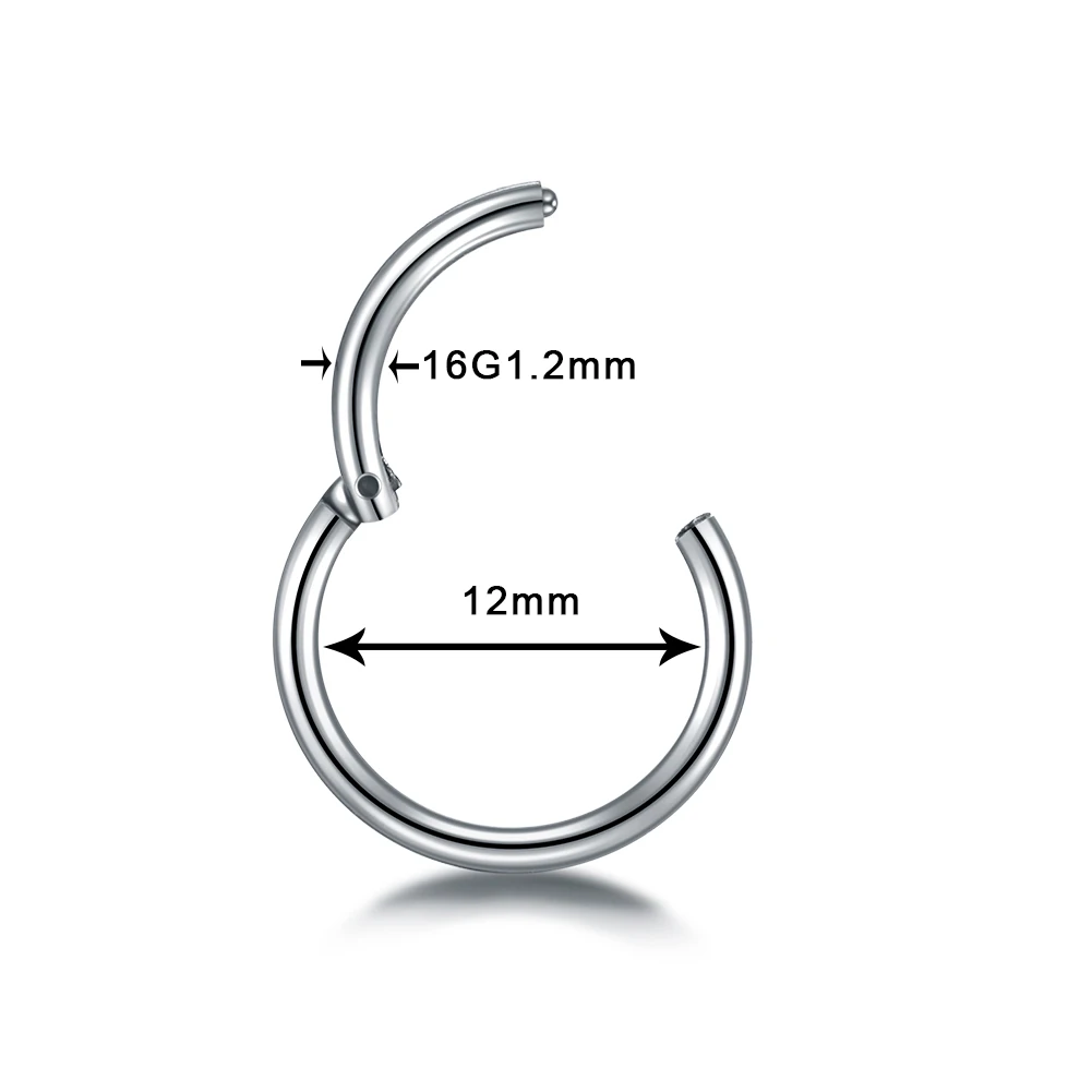 

1Pc G23 Titanium Hinged Segment Nose Ring Open Small Septum Piercing Nose Earrings Women Men Ear Nose Piercing Body Jewelry
