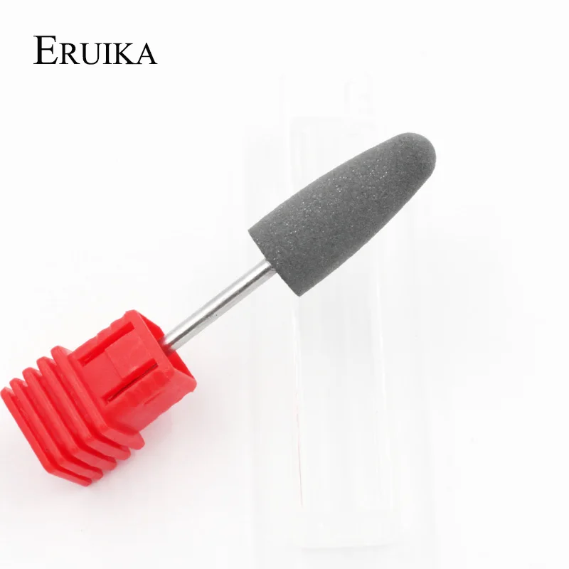 ERUIKA 4 шт./компл. 10*24 мм резины и силикона с объемным сверла для ногтей домашние тапочки с изображением головы бит придание ногтям формы фрез для маникюра и педикюра, фрезер кутикулы и набором инструментов для чистки