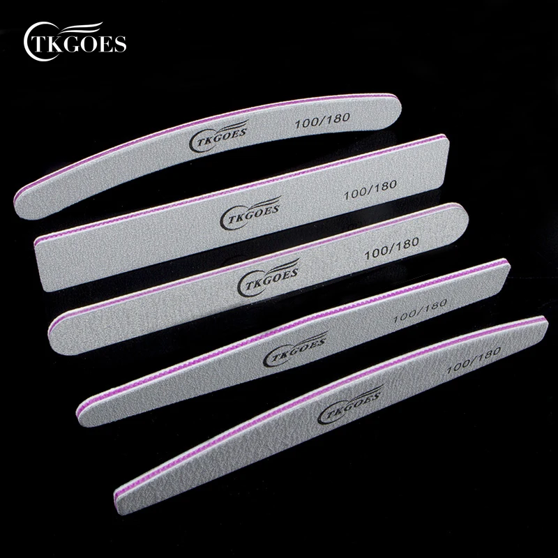 TKGOES 5 шт./лот видов конструкций пилка для дизайна ногтей шлифовка 100/180 пилок