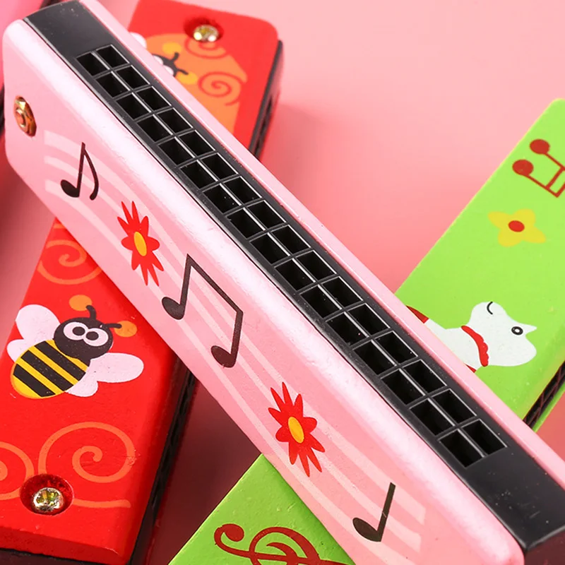 

Baby Toys 16 Hole Harmonica For Beginners Wooden Educational Baby Kids Children Harmonica Toy Musical Instrument For 2 To 4 Y