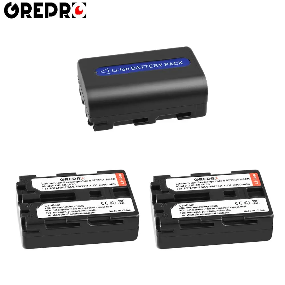 2 шт. аккумулятор NP FM50 FM55H с зарядным устройством USB жк-экраном для Sony | Электроника