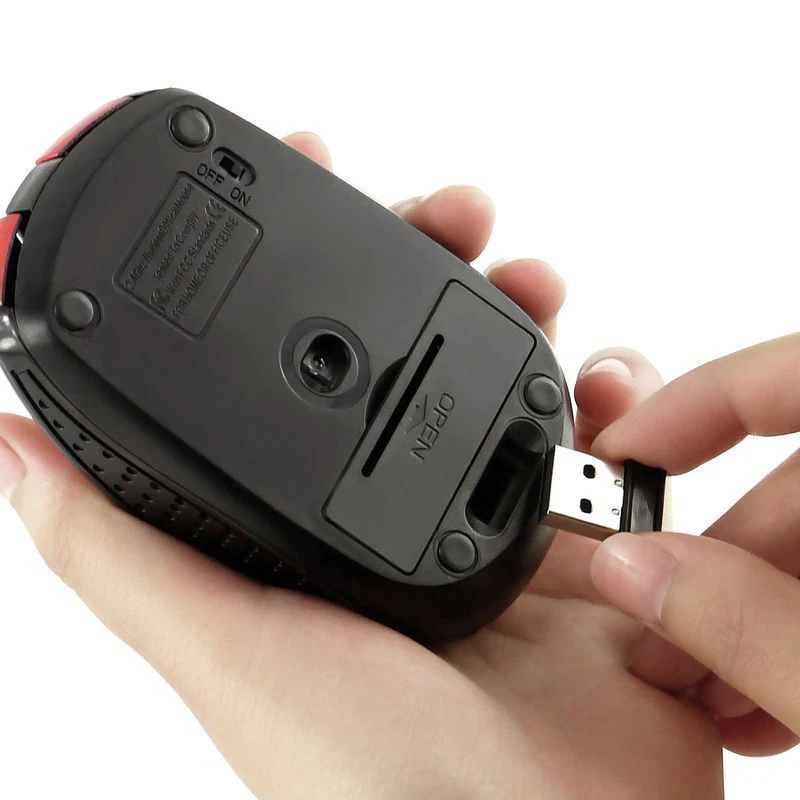 USB оптическая беспроводная компьютерная мышь 1600 DPI 2 4G приемник прочная