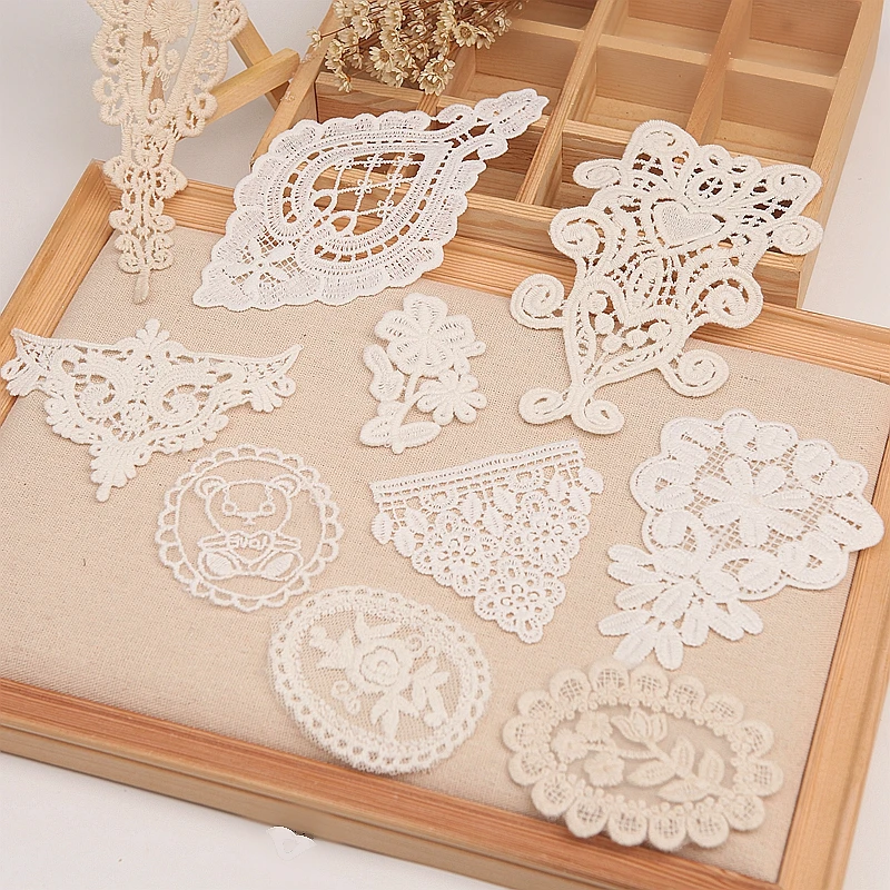 5 шт./лот Кружевная аппликация сделай сам нашивка для одежды ручной работы