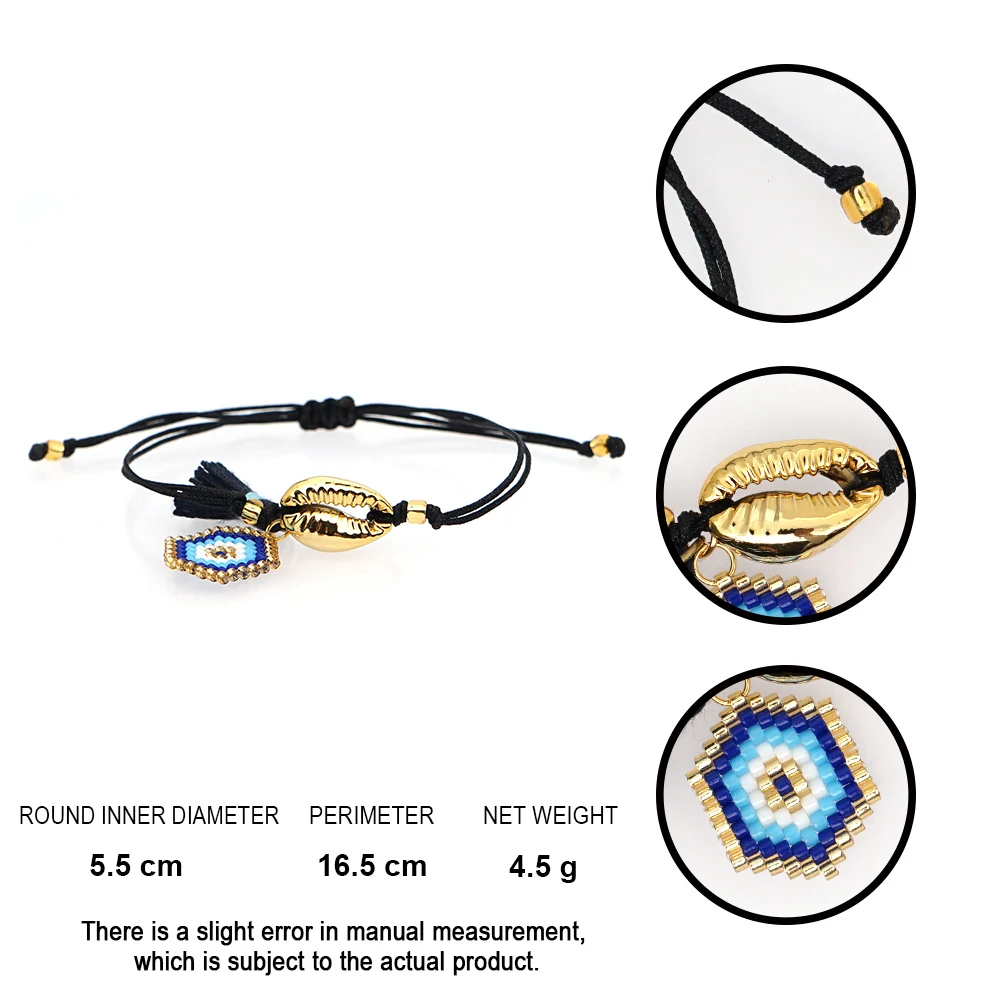 Go2boho браслет от сглаза MIYUKI, браслеты с подвесками для женщин, талисманы, турецкий глаз, Pulseira Mujer, ювелирные изделия дружбы, летний подарок