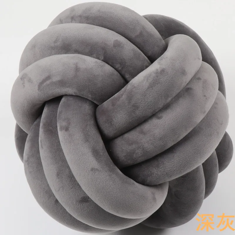 Knot Ball Pillow with Filling / 35cm round Car pillows Home Decor Bow Rosette home Decorative Cushion within inner | Дом и сад