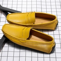 2022 new classics yellow loafers men driving flats lightweight formal casual shoes large plus size mens leisure loafers