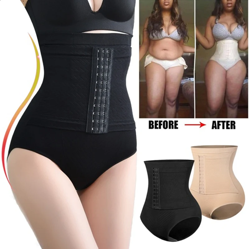 

Women High Waist Panties Waist Trainer Slimming Underwear Body Shapewear Tummy Control Butt Pulling Corset Reducing Shaper
