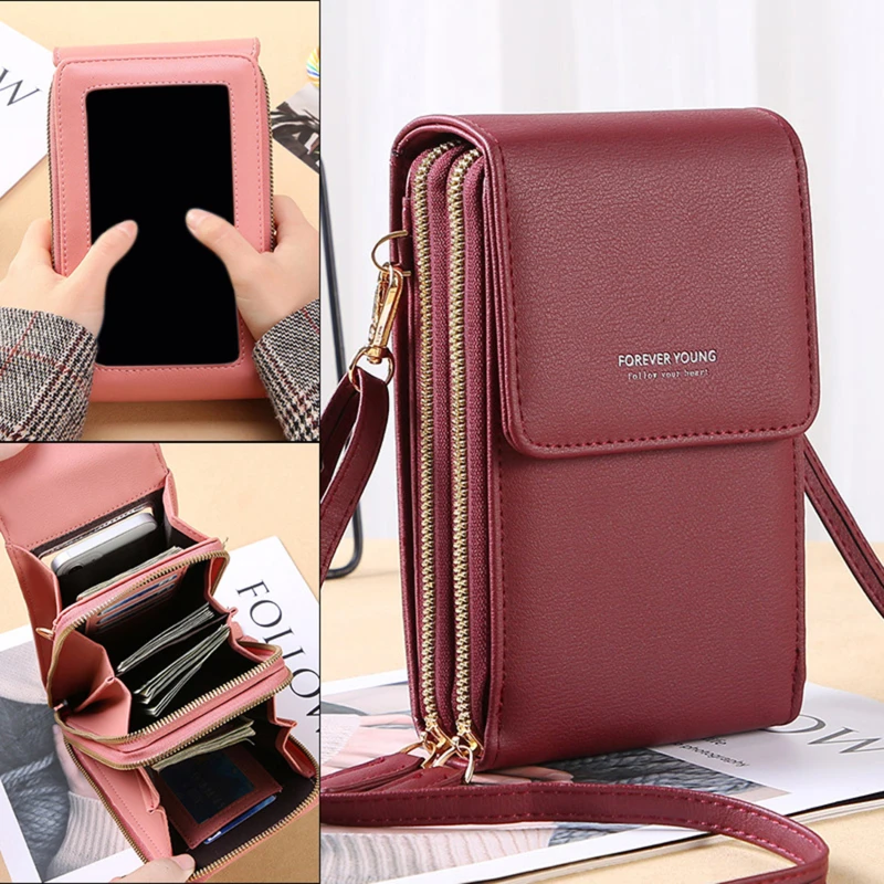 

Women's Touchscreen Wrist Bag, RFID Protection Shoulder Bag For Small Wallet