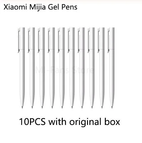 Xiaomi Gel Pens 10pcs Новые 8 шт./кор. Xiaomi Mijia Youpin Kaco K1 гелевая ручка с черным 0,5 ручка с чернилами стандартных цветов переливаются разными цветами черный пополнения чернил и плавность линий - Цвет: Xiaomi Gel Pens 10pcs