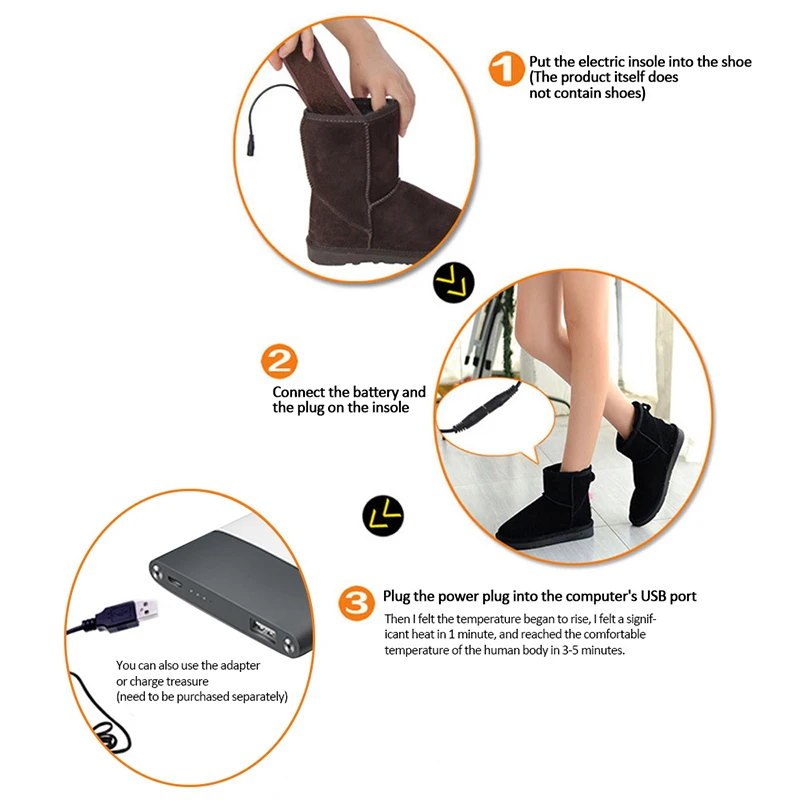 

Winter Warm Heated Insoles 1800mAh Rechargeable Wireless Remote Heated Insoles Electric Heating Insoles Outdoor Heating Insoles
