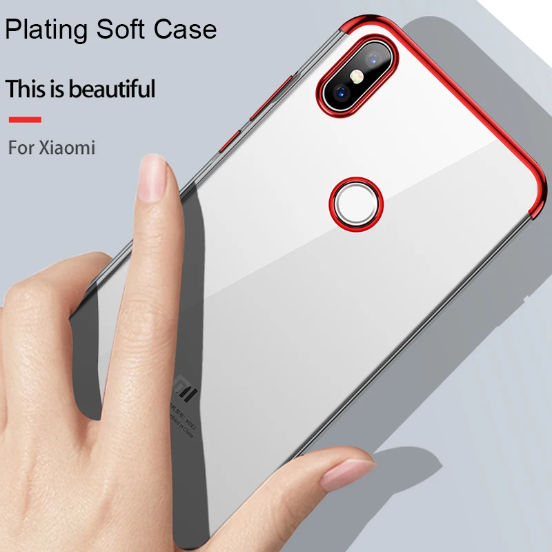Full Cover Plating Case for Xiaomi Mi 9 Pocophone F1 Soft TPU 8 A2 Lite A1 Max 3 Mix 2S Note 2 Play SE Mi6 |