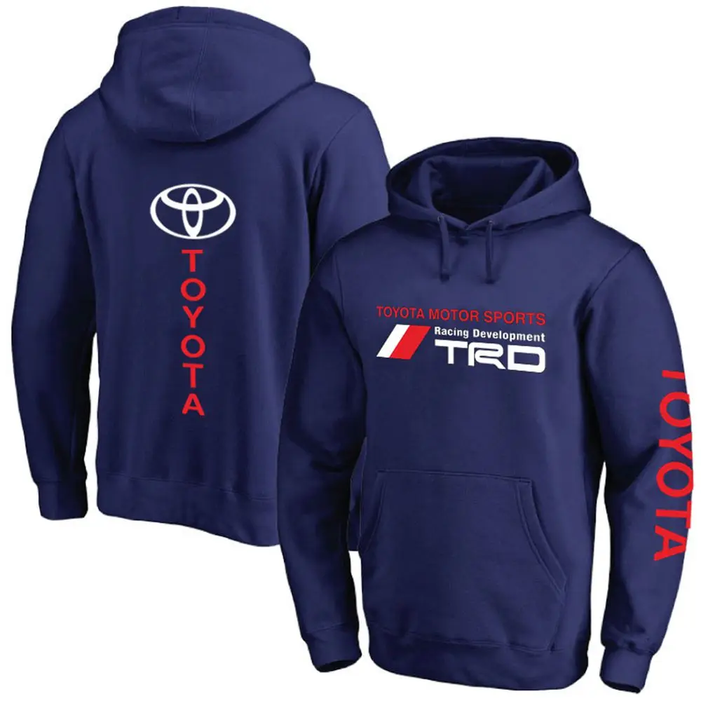 

2021 весна и осень Toyota Motorsport TRD толстовки с логотипом автомобиля индивидуальный Пуловер Флисовые хлопковые свитшоты повседневные модные паль...