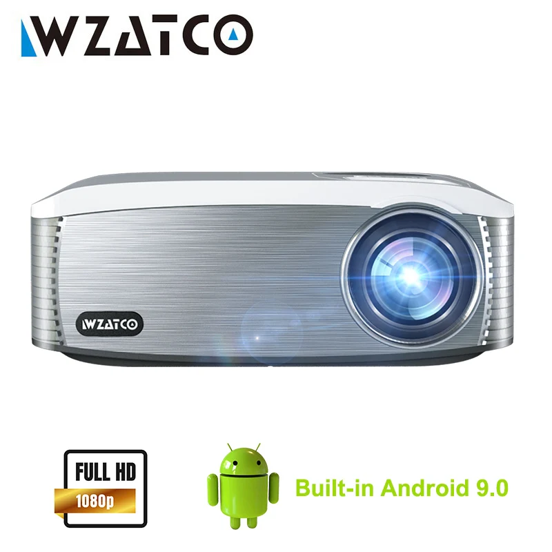 

WZATCO C6A Android 11.0 WIFI Smart LED Projector 6D Keystone correction Full HD 1920*1080P Home Cinema player game Proyector