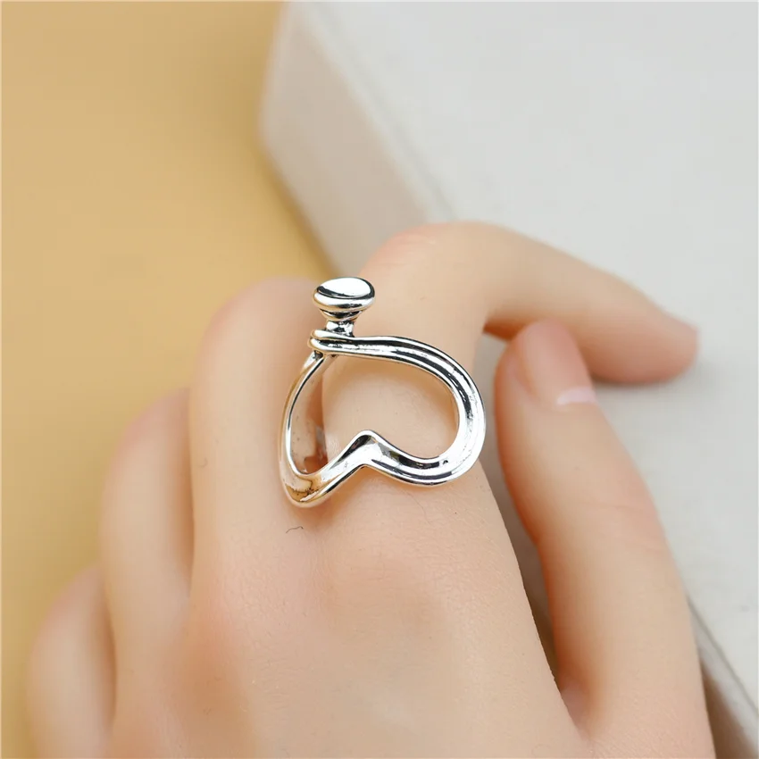 Anslow Fashion Jewelry New Gold Plated Creative Design Heart Charms Women Men Wedding Ring Couple Love Promise Gift LOW0085AR | Украшения и