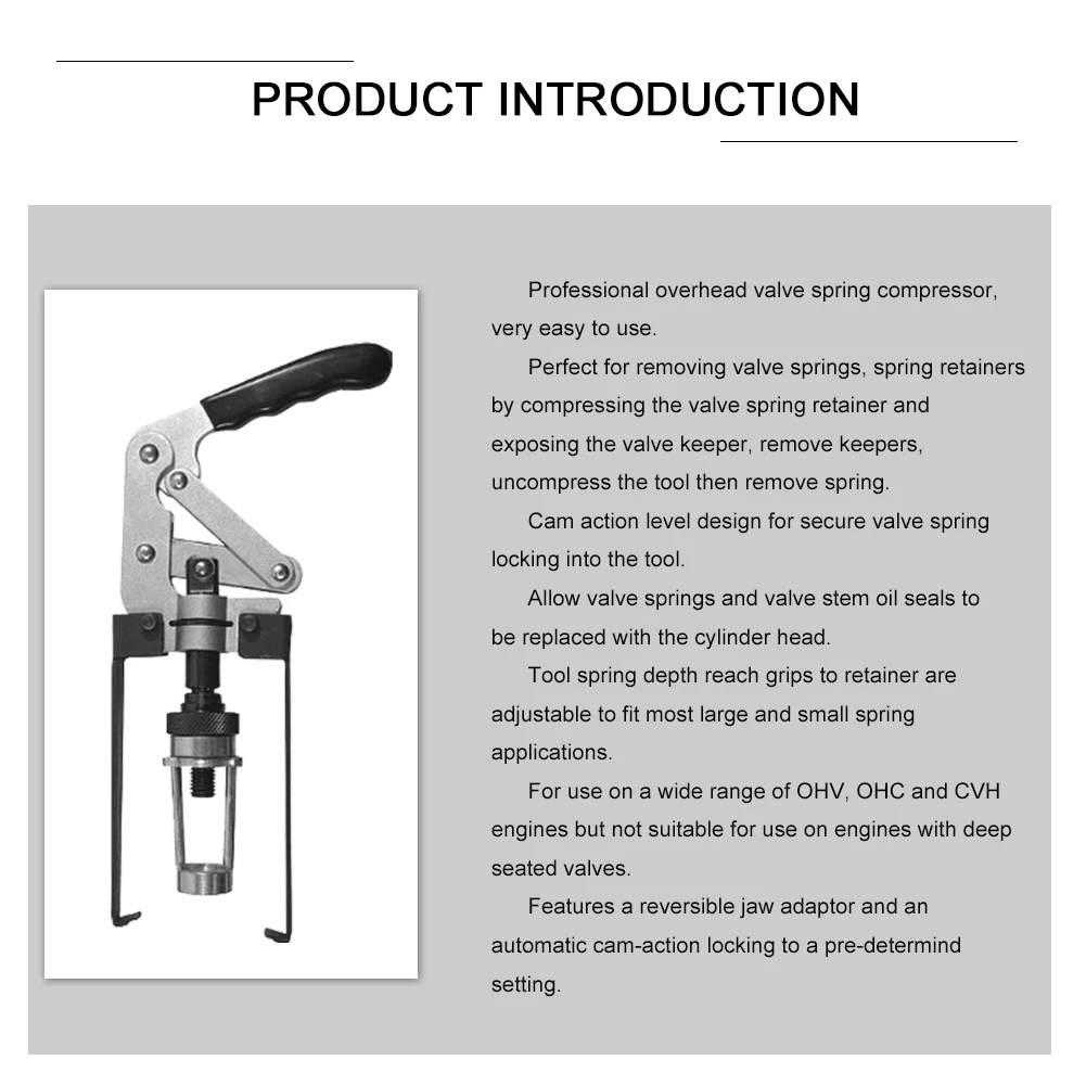 Инструмент для удаления пружинного компрессора двигателей OHV OHC CHV замена
