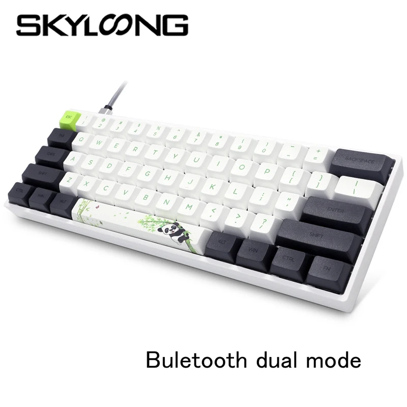 

SKYLOONG SK61S Two Modes Mechanical Keyboard 61 Keys Wireless Bluetooth Hot Swappable Gateron PBT Keycap Optical Switch Keyboard